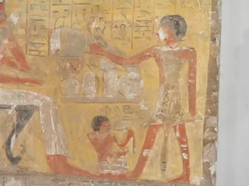 Leopard skin worn by priest on the stele of Sapair